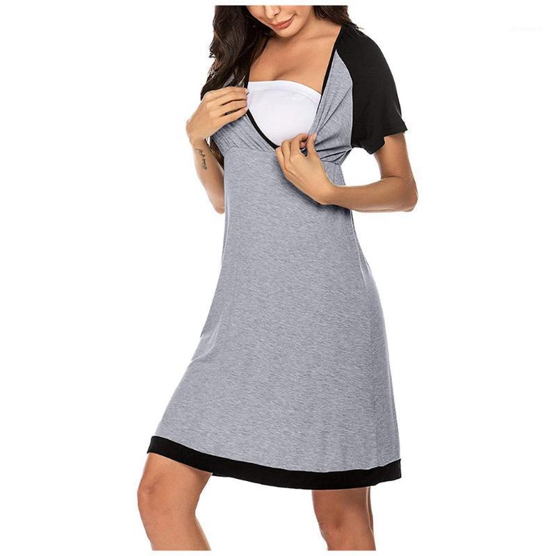 Maternity Nursing Pajama Women Maternity Short Sleeve Cute Print Nursing Nightdress Breastfeeding Dress robe de nuit allaitement1, Navy
Maternity Nursing Pajama Women Maternity Short Sleeve Cute Print Nursing Nightdress Breastfeeding Dress robe de nuit allaitement1, Navy