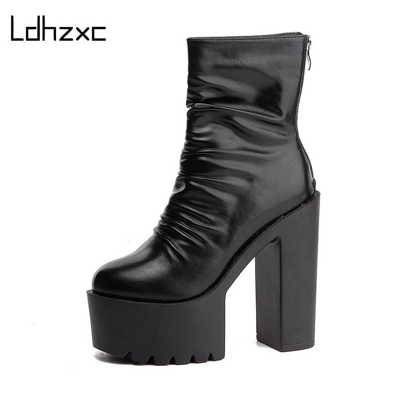 LDHZXC2020 New Autumn Winter Platform ankle Boots women High Heels Black White Short Boots For Women Waterproof Gothic Shoes
LDHZXC2020 New Autumn Winter Platform ankle Boots women High Heels Black White Short Boots For Women Waterproof Gothic Shoes