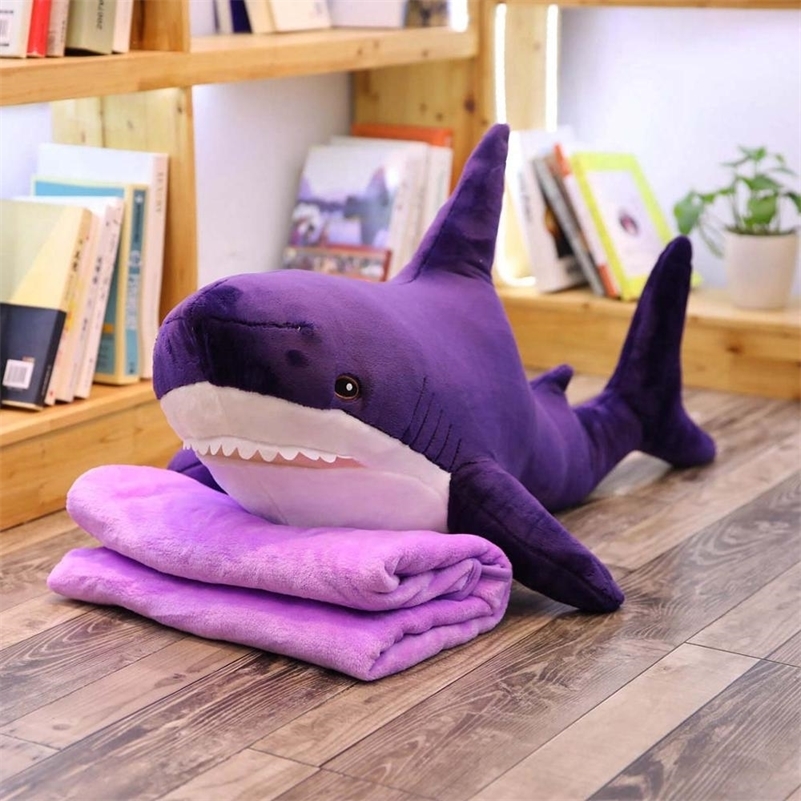 60-140cm Big Plush Shark From Russia Shark Plush Toys with blanket Stuffed Dolls Soft Animal Pillow Kids Baby Toys Birthday Gift 201215, Blue with blanket
60-140cm Big Plush Shark From Russia Shark Plush Toys with blanket Stuffed Dolls Soft Animal Pillow Kids Baby Toys Birthday Gift 201215, Blue with blanket