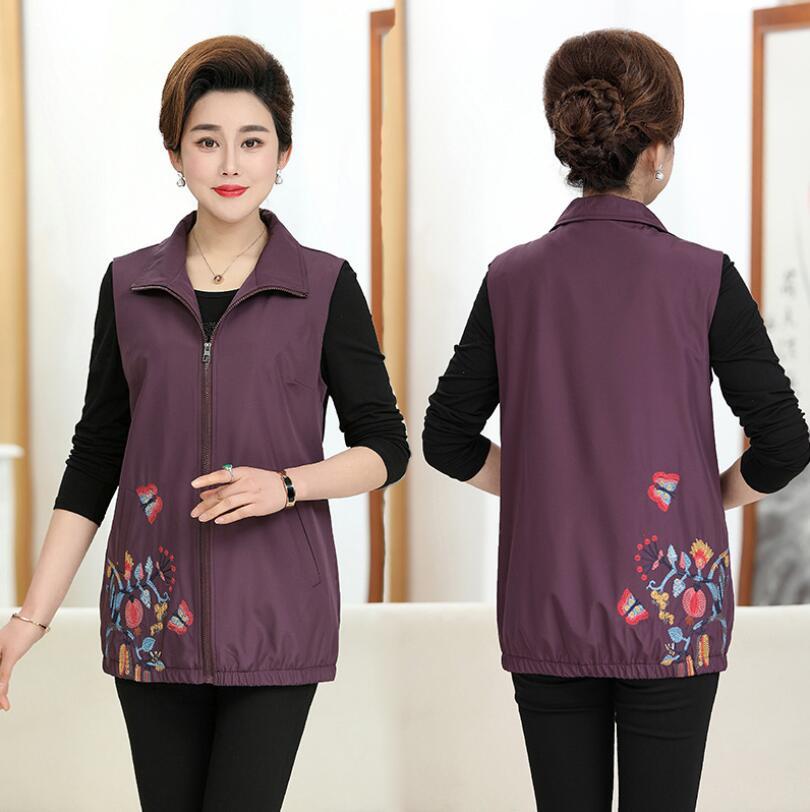 Mid-aged Mother 2021 Autumn Plus Size Standard Sleeveless Flower Vest Casual Women Chaleco Mujer P1255 L0h7, Purple
Mid-aged Mother 2021 Autumn Plus Size Standard Sleeveless Flower Vest Casual Women Chaleco Mujer P1255 L0h7, Purple
