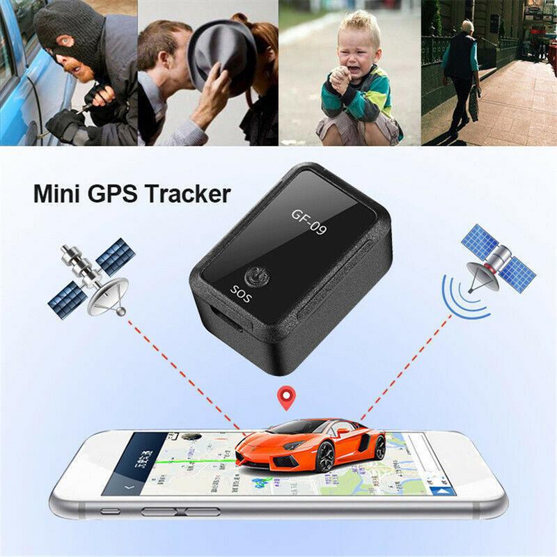 GF-09 Mini GPS Tracker Anti-Lost Alarm APP Remote Control Anti-Theft Device GSM GPRS Locator Magnetic Voice Recording Remote Pickup Wifi LBS AGPS
