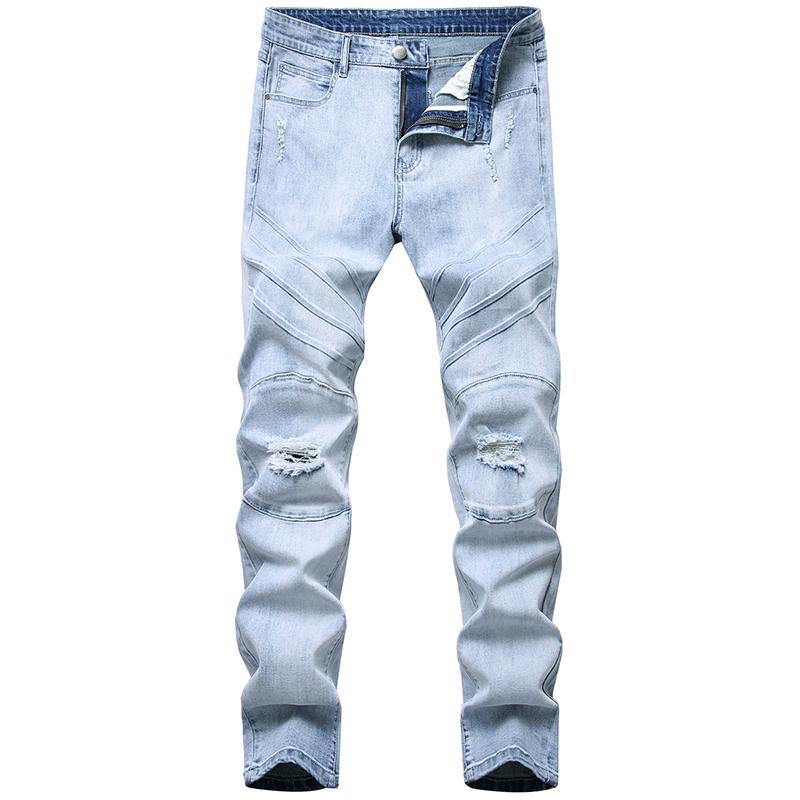 Hole damage men jeans torn rubber stretch slim-fit trousers light blue motorcycle jeans direct sale new men knee
Hole damage men jeans torn rubber stretch slim-fit trousers light blue motorcycle jeans direct sale new men knee