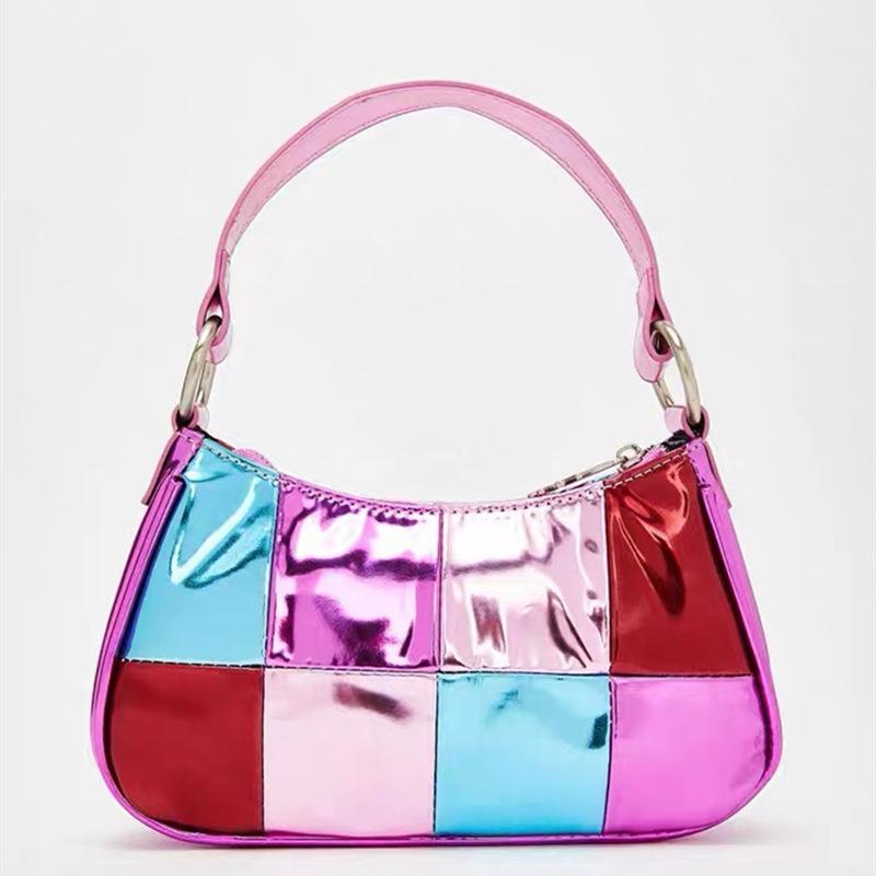 Colorful Purse Handbag 2020 New Women Shoulder Tote Bag Fashion Patchwork Plaid Handbag Small Luxury Bag Underarm Shoulder, As photo
Colorful Purse Handbag 2020 New Women Shoulder Tote Bag Fashion Patchwork Plaid Handbag Small Luxury Bag Underarm Shoulder, As photo