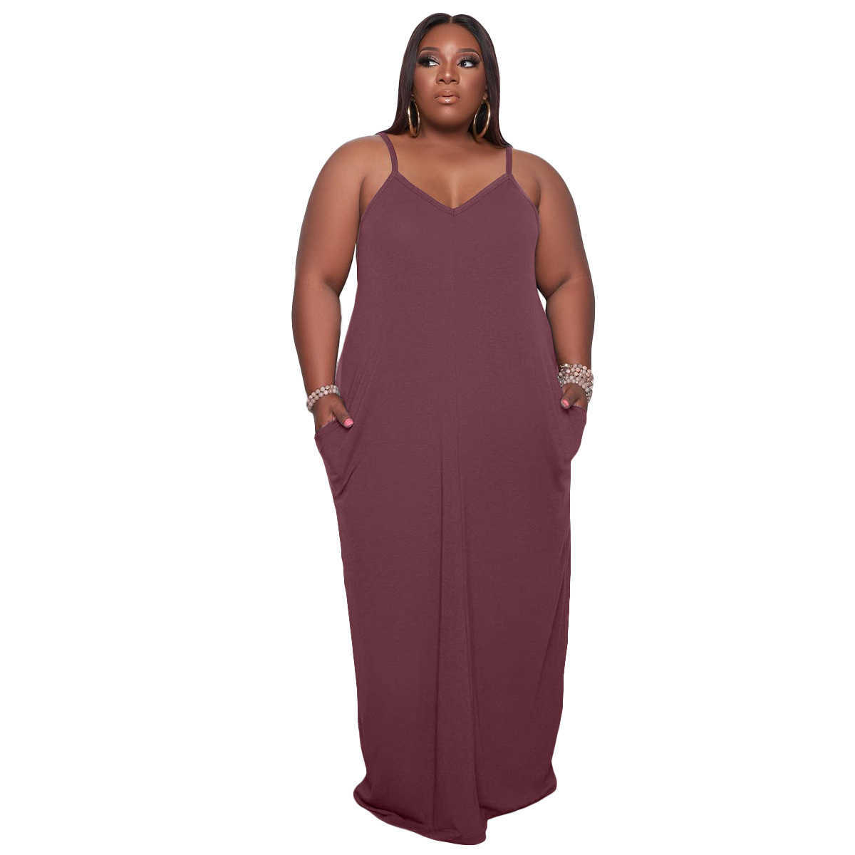 large women's dress pure suspender fashion loose floor skirt dress Women Designers Clothes 2023 XL-5XL