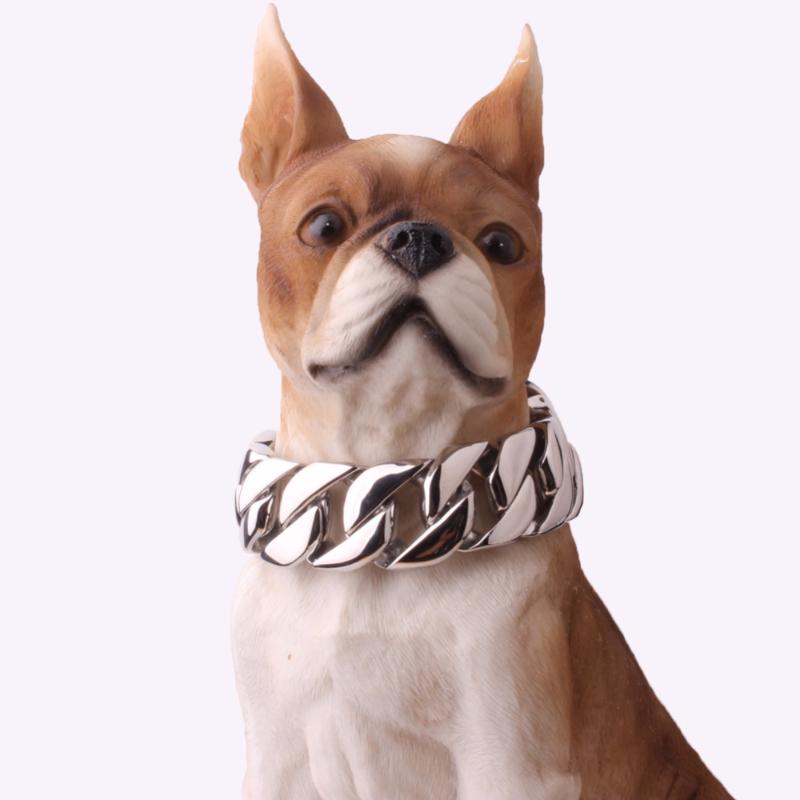 30mm 18-26 Inch Silver Color Double Curb Cuban Stainless Steel Pet Link Chain Dog Chain Collar Pet Necklaces
30mm 18-26 Inch Silver Color Double Curb Cuban Stainless Steel Pet Link Chain Dog Chain Collar Pet Necklaces