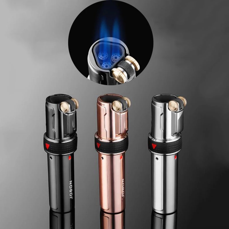 JOBON Triple Torch Windproof Gas Flint Refill Jet Powerful Flame Metal Spray Gun Kitchen Pipe Cigar Lighter Gift Gadgets R250416 W260202