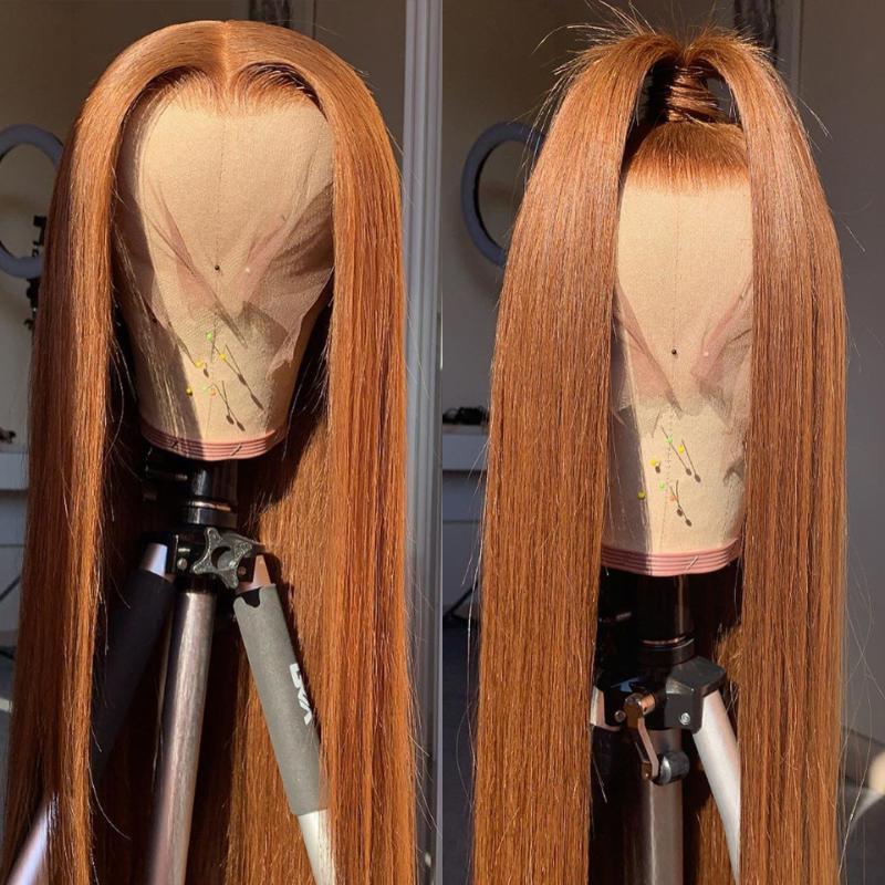 13x4/6 Transparent Lace Front Part Wig Long Silky Straight 30#Brwon Colored U Part Wig For Black Women Preplucked With Baby Hair
13x4/6 Transparent Lace Front Part Wig Long Silky Straight 30#Brwon Colored U Part Wig For Black Women Preplucked With Baby Hair