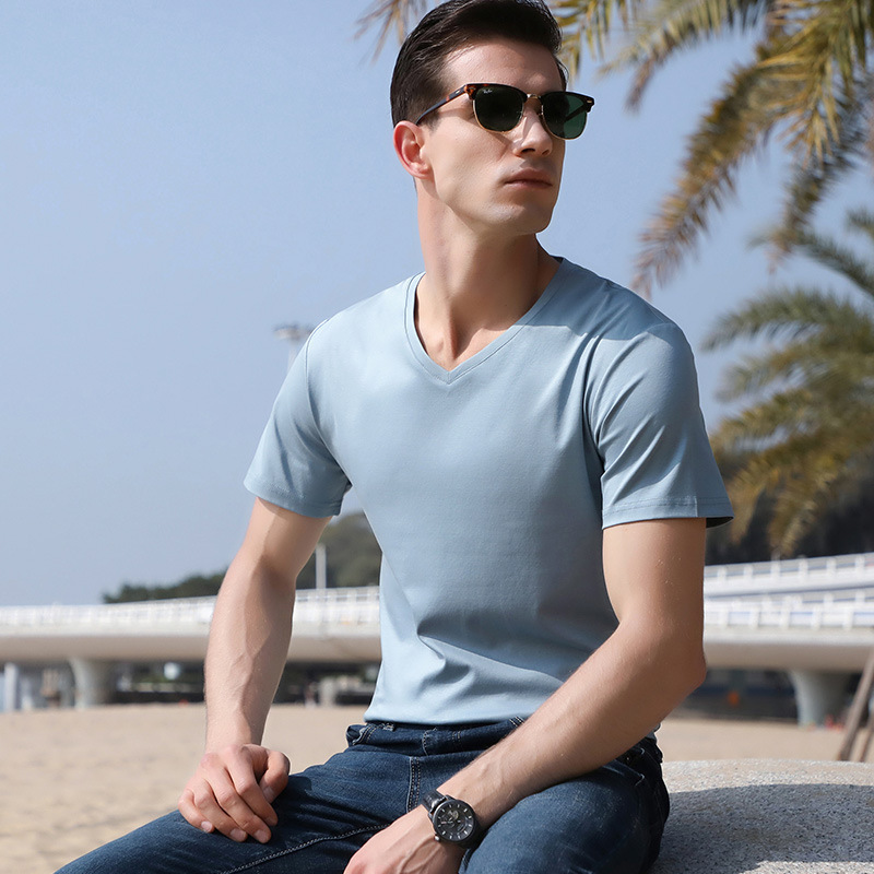 2021 New New Arrival 100% Cotton Low-cut v Summer Color Intelligent Male Shirt Streetwear Tshirt Fashion Men's Gzc9, White
2021 New New Arrival 100% Cotton Low-cut v Summer Color Intelligent Male Shirt Streetwear Tshirt Fashion Men's Gzc9, White