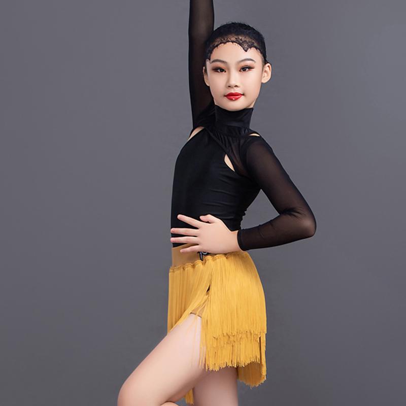 Latin Dance Dress Girls' Performance Clothes Long-Sleeved Split Tassel Dance Skirt Tango Rumba Cha Cha Samba Stage Wear DN6561, As picture
Latin Dance Dress Girls' Performance Clothes Long-Sleeved Split Tassel Dance Skirt Tango Rumba Cha Cha Samba Stage Wear DN6561, As picture
