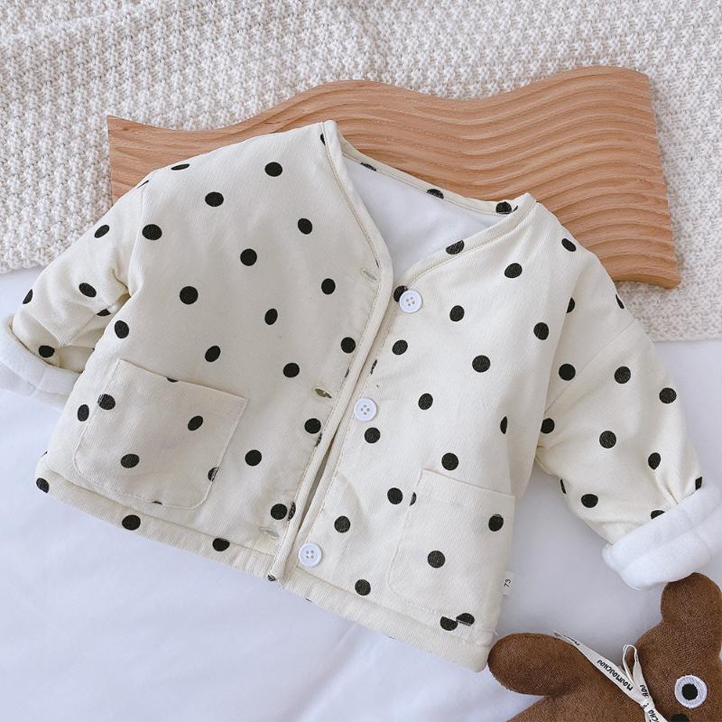 Winter Baby Girls Long Sleeve O Neck Polka Dot Print Thick Cardigans Kids Outerwear Boys Jackets Coats Casaco Roupas De, As pic
Winter Baby Girls Long Sleeve O Neck Polka Dot Print Thick Cardigans Kids Outerwear Boys Jackets Coats Casaco Roupas De, As pic