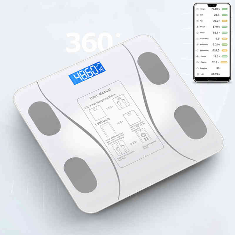 1pc Electronic scales Smart Bluetooth Body Fat digital Scale Adult weight scale Household Small Body balance Retest Fat Libra H1229
