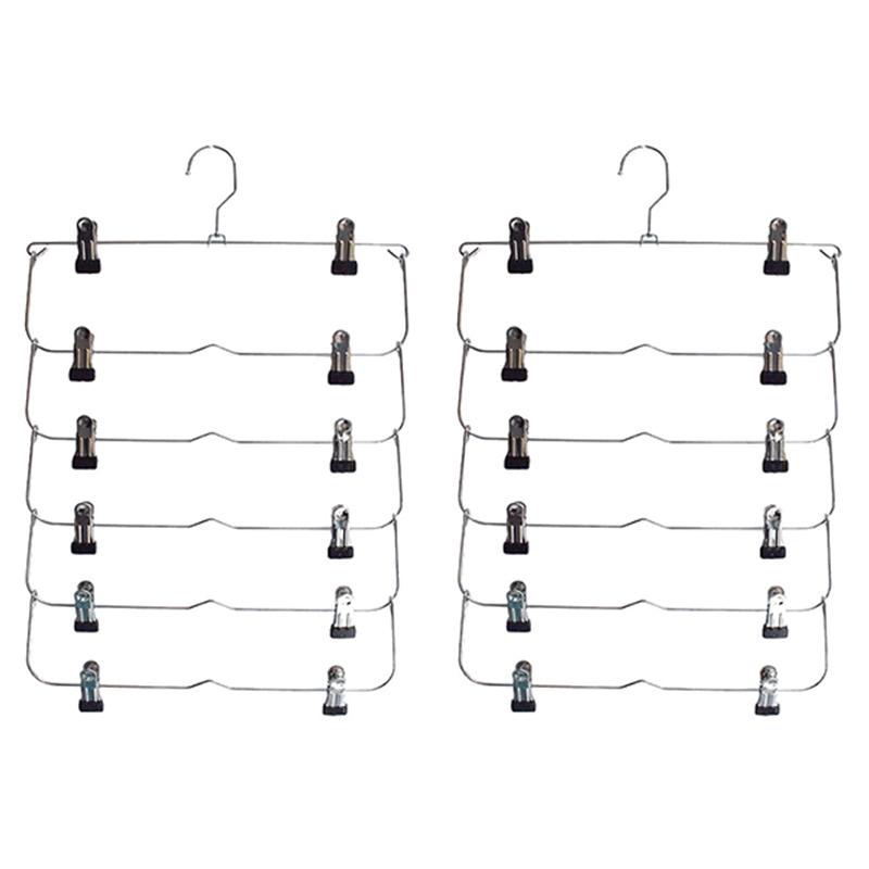 2PCS 6 Layers Pants Skirt Clothes Hanger Metal Foldable Closet Wardroble Organizers Family Multifunction Rack for Pants Space Sa
2PCS 6 Layers Pants Skirt Clothes Hanger Metal Foldable Closet Wardroble Organizers Family Multifunction Rack for Pants Space Sa