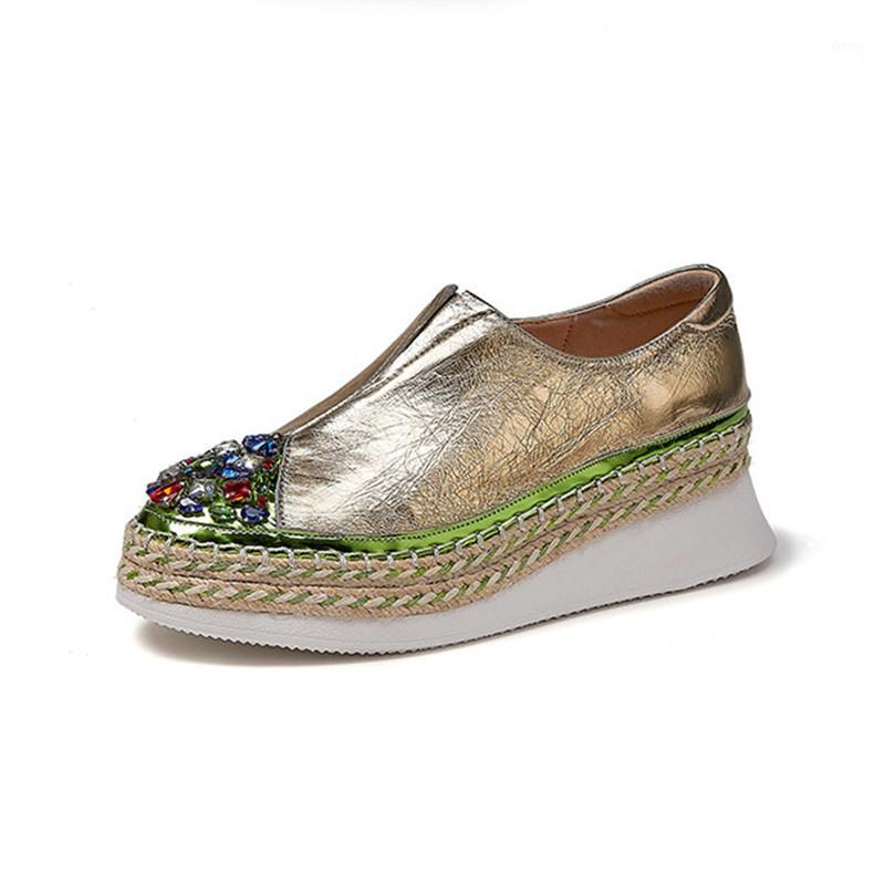 New Rhinestone Genuine Leather Shoes Women Slip On Casual Shoes Women High Heels Spring High Quality1, Gold
New Rhinestone Genuine Leather Shoes Women Slip On Casual Shoes Women High Heels Spring High Quality1, Gold