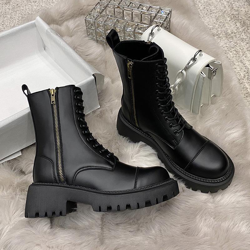 2020 Winter Fashion Women's Boots Lace Up Calf Round Head Women's Boots Black Mid Heel Square Heel Pu Women Shoes1
2020 Winter Fashion Women's Boots Lace Up Calf Round Head Women's Boots Black Mid Heel Square Heel Pu Women Shoes1