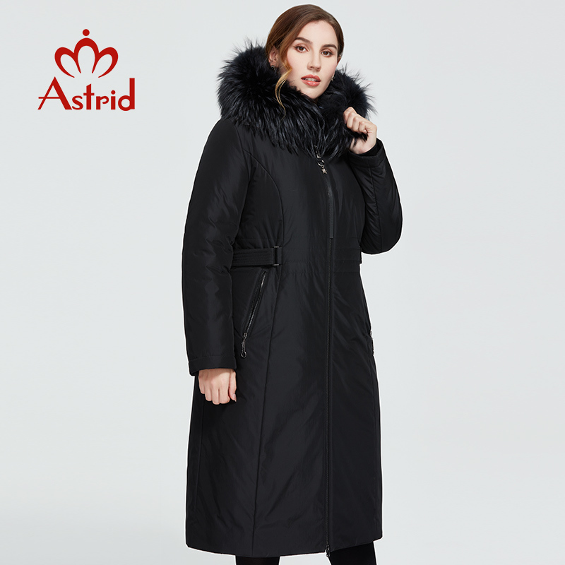 Astrid Winter Women's coat women long warm parka fashion Jacket with raccoon fur hood large sizes female clothing 3570 201214