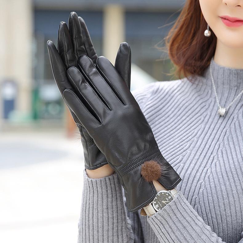 Five Fingers Gloves Price Discount 2021 100% Genuine Leather Female Sheepskin Women's Thin Thermal Mink Hair Ball Fashion DWA551
Five Fingers Gloves Price Discount 2021 100% Genuine Leather Female Sheepskin Women's Thin Thermal Mink Hair Ball Fashion DWA551