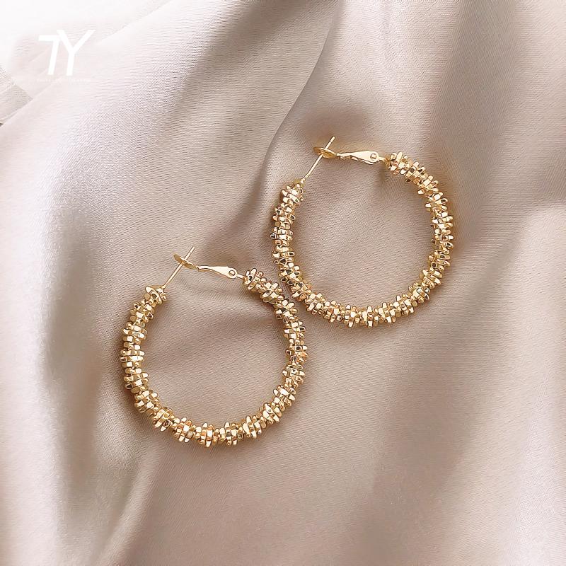 Hoop & Huggie Fashion Exaggerated Metal Woven Large Circle Earrings Simple Ladies Suitable For European And American Women, Golden;silver
Hoop & Huggie Fashion Exaggerated Metal Woven Large Circle Earrings Simple Ladies Suitable For European And American Women, Golden;silver