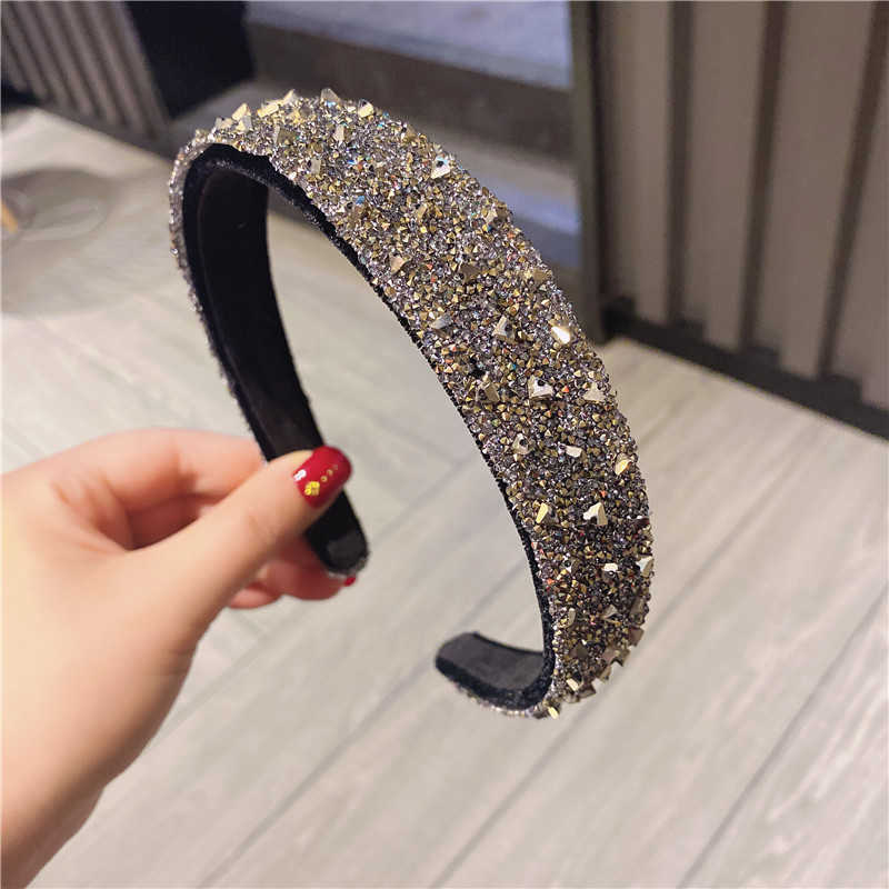 Shine manual Hair band female simple Korean wide side pressure hair temperament non-slip hair accessories headband hairpin