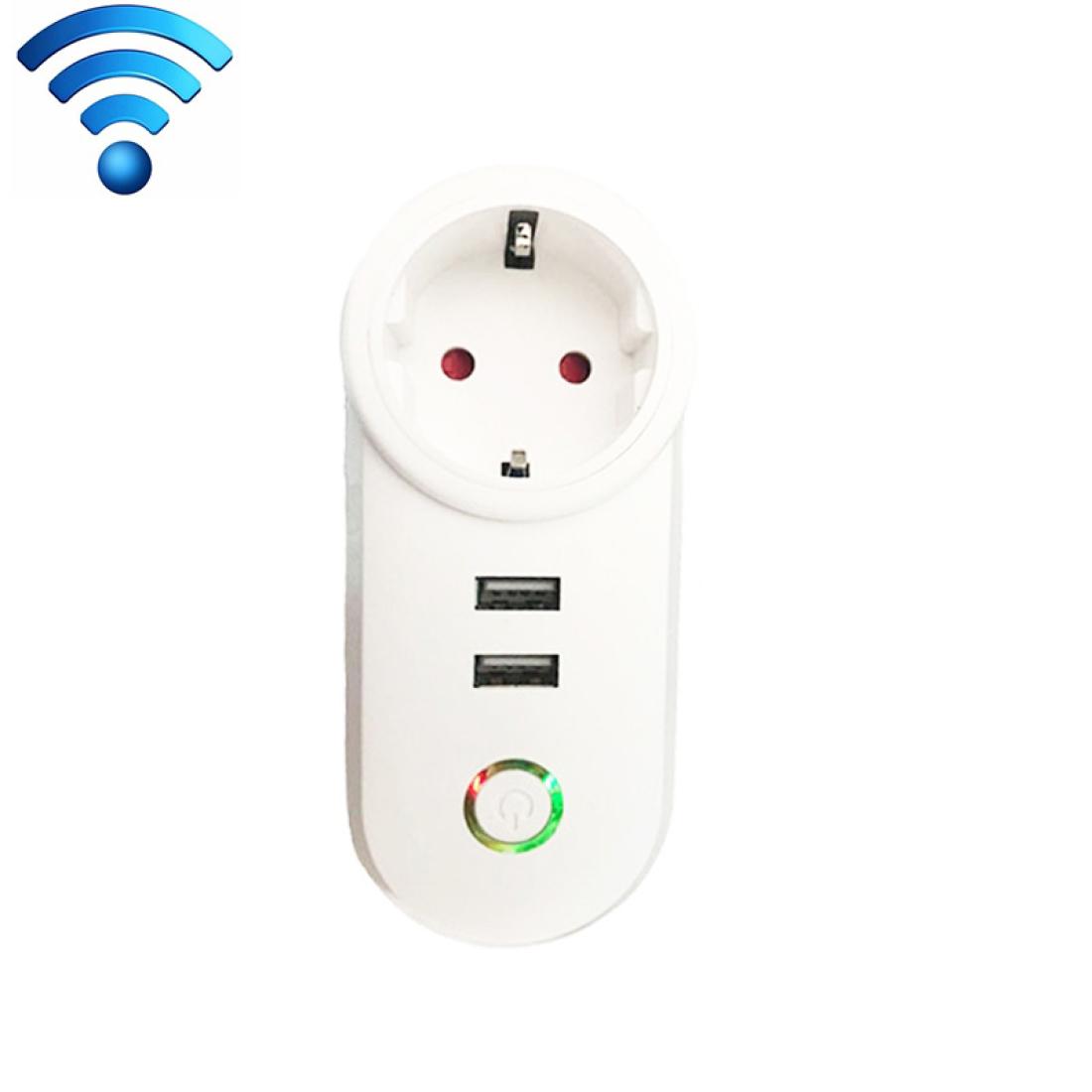 SA-002 2 USB Ports 1 EU Socket WiFi Smart Power Plug Socket Compatible with Alexa and Google Home AC 110V-230V EU Plug
SA-002 2 USB Ports 1 EU Socket WiFi Smart Power Plug Socket Compatible with Alexa and Google Home AC 110V-230V EU Plug