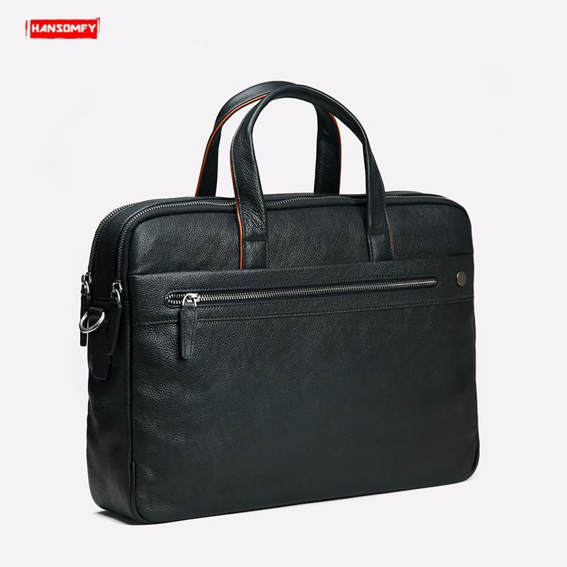 2021 New Genuine Leather Men's Briefcase Business Black Leather Handbag Casual Shoulder Bag Large Capacity Computer Briefcases
2021 New Genuine Leather Men's Briefcase Business Black Leather Handbag Casual Shoulder Bag Large Capacity Computer Briefcases
