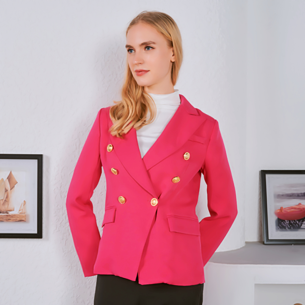 Spring Autumn Hot sale fashion new women blazers and jackets Casual Full sleeve Plaid Single Button slim plus size coat 201201