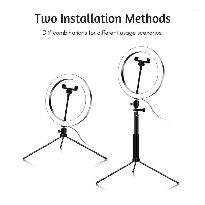 10 Inch Ring Light 3200K-5600K 12W Photographic Light Ring lamp with Selfie Stick Tabletop Tripod for Making-up Camera Phone1
10 Inch Ring Light 3200K-5600K 12W Photographic Light Ring lamp with Selfie Stick Tabletop Tripod for Making-up Camera Phone1
