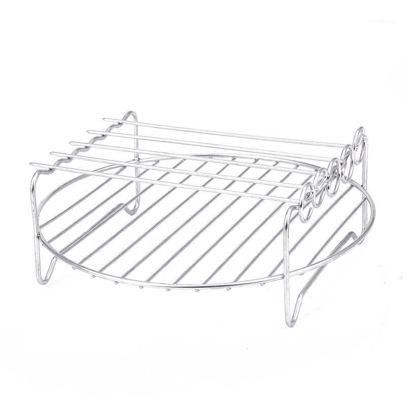 Double Layer Rack Accessory with 5 Skewers, for Airfryers1