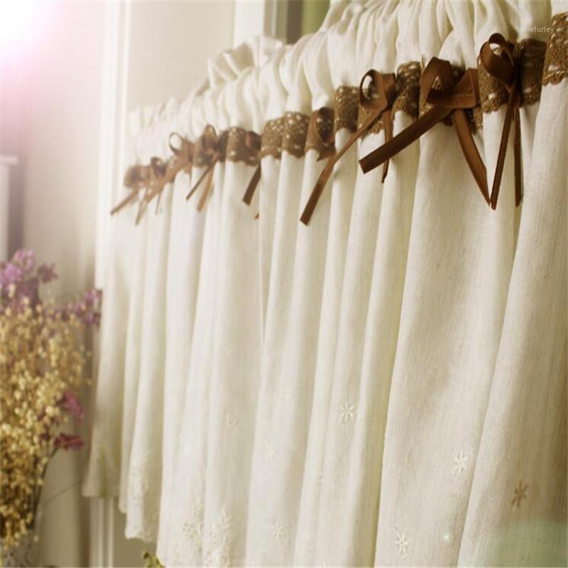 Free Shipping high quality pastoral Cotton Curtain Embroidery bowknot hollow Coffee Curtain Kitchen Short Small1, Beige 
Free Shipping high quality pastoral Cotton Curtain Embroidery bowknot hollow Coffee Curtain Kitchen Short Small1, Beige