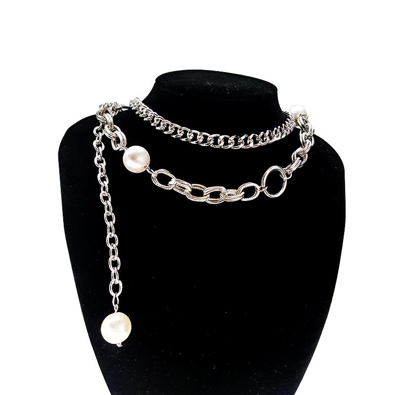 New in women link chain pearl 2pcs/set long necklace gold alloy choker necklace
New in women link chain pearl 2pcs/set long necklace gold alloy choker necklace