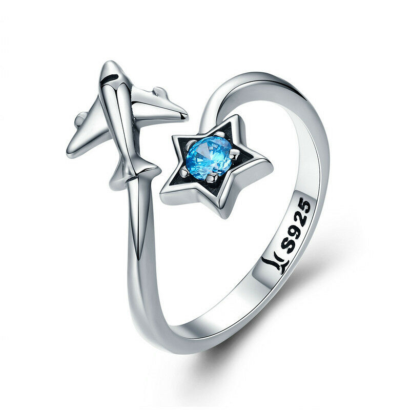 Fashion Plane & Star European 925 Sterling Silver Ring Adjustable Wrap Band Women Girls Christmas Gifts
Fashion Plane & Star European 925 Sterling Silver Ring Adjustable Wrap Band Women Girls Christmas Gifts