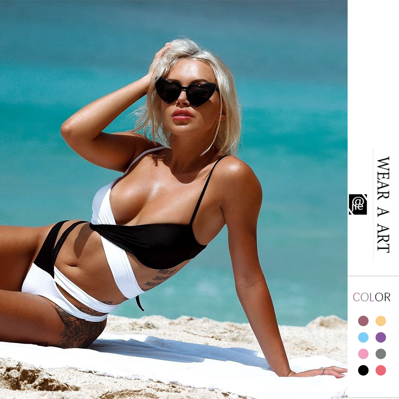 Women Sexy Bra Biquni Women High Waist Bikini Swimsuit Swimwear Female Bandeau Thong Brazilian Biquini Bikini Set Bathing Suit Bather New, Black
Women Sexy Bra Biquni Women High Waist Bikini Swimsuit Swimwear Female Bandeau Thong Brazilian Biquini Bikini Set Bathing Suit Bather New, Black