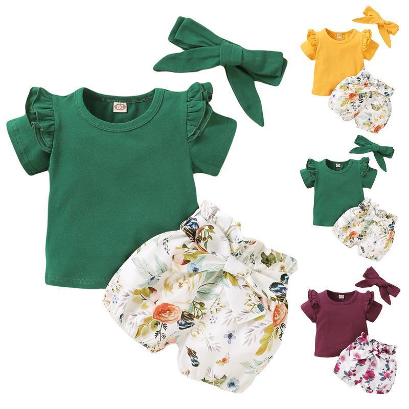 Summer New 3pcs casual Kids Toddler Baby Girl Fashion Ruffles Suit Shirt + Floral Bloomer Shorts + Headband baby girl clothes1, Green
Summer New 3pcs casual Kids Toddler Baby Girl Fashion Ruffles Suit Shirt + Floral Bloomer Shorts + Headband baby girl clothes1, Green