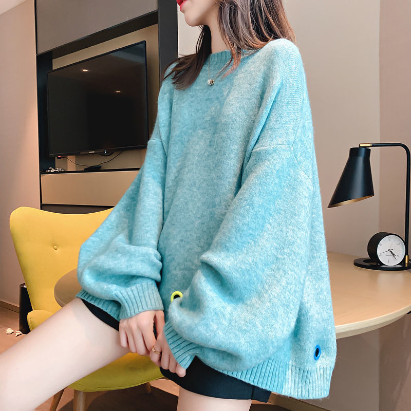 Autumn And Winter Personality Sweater Female Korean Version Of The Loose Set Of Sweet Outside Wear Wild Sweater 201225