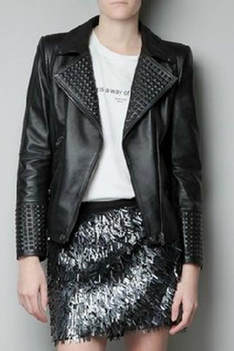 Genuine 100% Sheepskin Coat Motorcycle Biker Jacket Women Short Real Leather Jackets 2020 KJ3153, Black
Genuine 100% Sheepskin Coat Motorcycle Biker Jacket Women Short Real Leather Jackets 2020 KJ3153, Black
