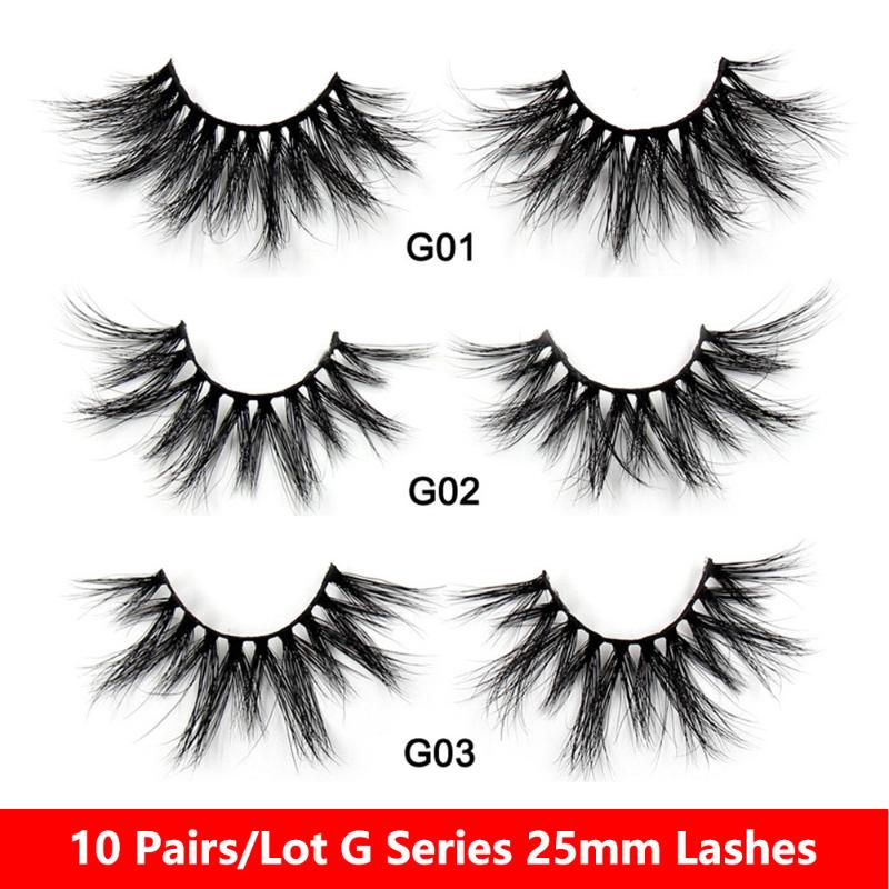 10 Pairs Mink Lashes 25mm Mink Eyelashes 100% Cruelty free Lashes Handmade Reusable Natural False Eyelashes Makeup
10 Pairs Mink Lashes 25mm Mink Eyelashes 100% Cruelty free Lashes Handmade Reusable Natural False Eyelashes Makeup