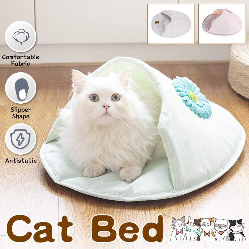 

Cat Puppy Cozy Sleeping Bag, Half Covered Slipper Shape Windproof Pet Cute Tent Cave Bed for Small Medium Cats Dogs Pets1