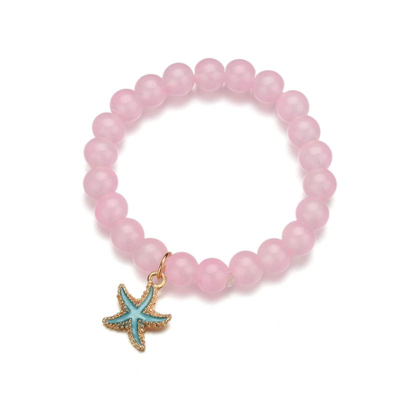 Pink Rose Crystal Quartz Natural Stone Streche Bracelet Starfish Shell Elastic Cord Pulserase Jewelry Beads Lovers Gift
Pink Rose Crystal Quartz Natural Stone Streche Bracelet Starfish Shell Elastic Cord Pulserase Jewelry Beads Lovers Gift