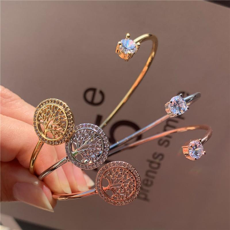 Luxury Female White Zircon Stone Bracelet Tree Of Life Adjustable Bracelets For Women Cute Rose Gold Wedding Bracelet
Luxury Female White Zircon Stone Bracelet Tree Of Life Adjustable Bracelets For Women Cute Rose Gold Wedding Bracelet