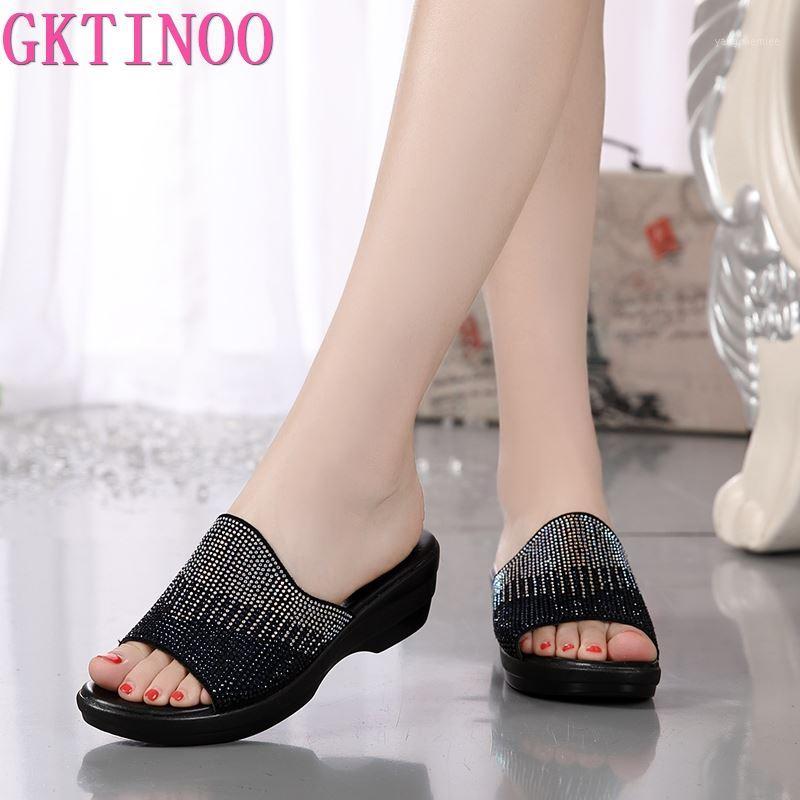 GKTINOO Slippers Woman Rhinestone Genuine Leather Summer Shoes Fashion Wedges Heels Sandals Women's Slides Large Size 411, 360 red
GKTINOO Slippers Woman Rhinestone Genuine Leather Summer Shoes Fashion Wedges Heels Sandals Women's Slides Large Size 411, 360 red