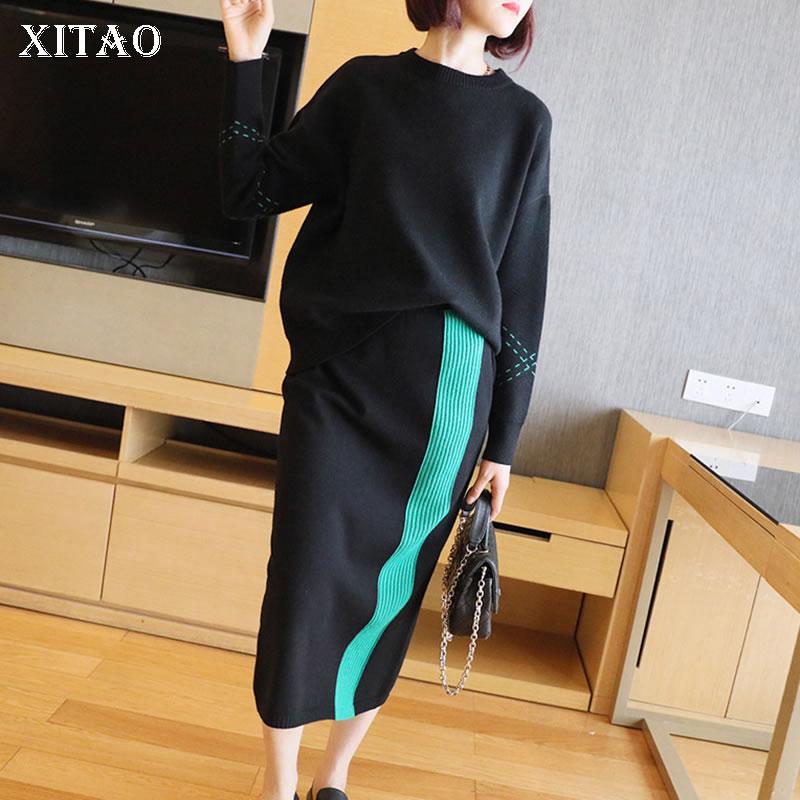 XITIAO Elegant Two Piece Set Women Wild Fashion Striped Knitted 2 Piece Set Women O Neck Sweater Autumn Winter New ZY1009, Black zy1009
XITIAO Elegant Two Piece Set Women Wild Fashion Striped Knitted 2 Piece Set Women O Neck Sweater Autumn Winter New ZY1009, Black zy1009