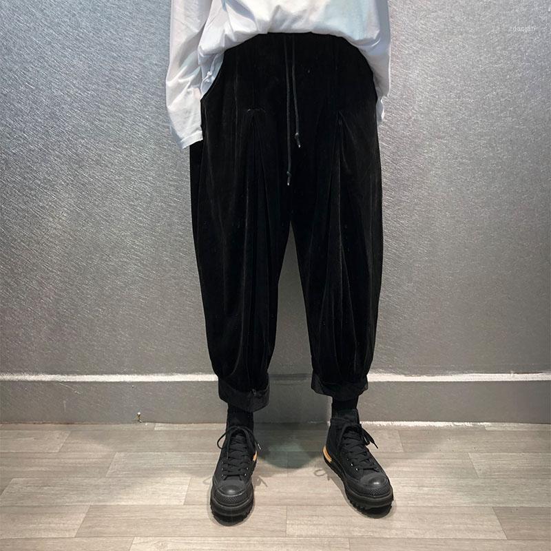 Autumn Japanese loose velvet thickened straight wide-leg pants men' dark wind elastic waist wild thin harem pants tide1, Black
Autumn Japanese loose velvet thickened straight wide-leg pants men' dark wind elastic waist wild thin harem pants tide1, Black