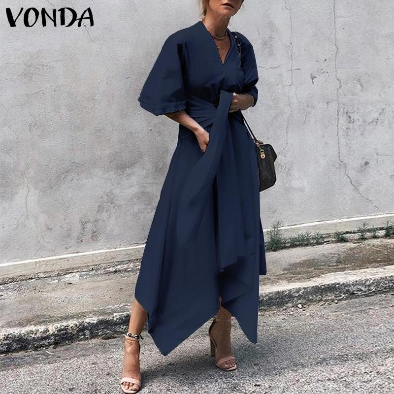VONDA 2020 Summer Dress Women Long Maxi Dress Short Sleeve Sexy V Neck Vintage Asymmetrical High Waist Party Vestidos Plus Size, Black
VONDA 2020 Summer Dress Women Long Maxi Dress Short Sleeve Sexy V Neck Vintage Asymmetrical High Waist Party Vestidos Plus Size, Black
