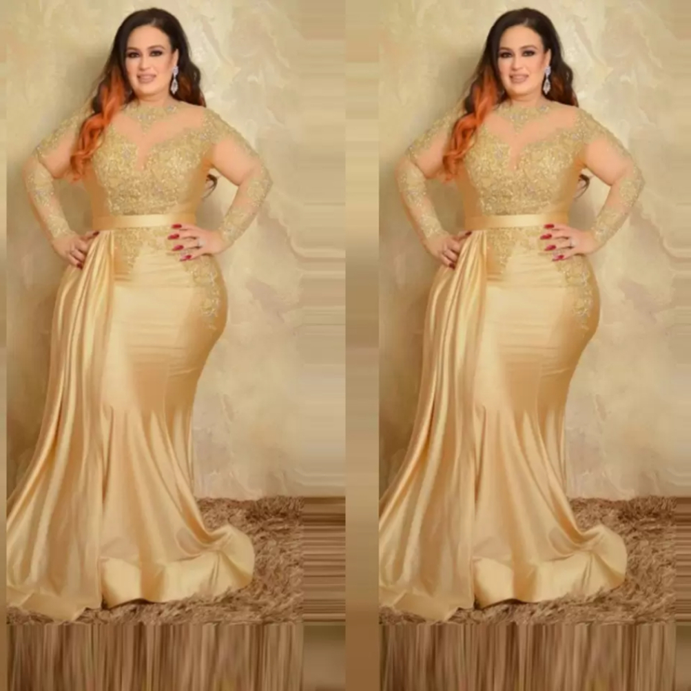 2022 New Sexy Plus Size Formal Evening Dresses Elegant with Long Sleeves Gold Lace High Neck Sheath Special Occasion Dress Mother of The Bride
2022 New Sexy Plus Size Formal Evening Dresses Elegant with Long Sleeves Gold Lace High Neck Sheath Special Occasion Dress Mother of The Bride