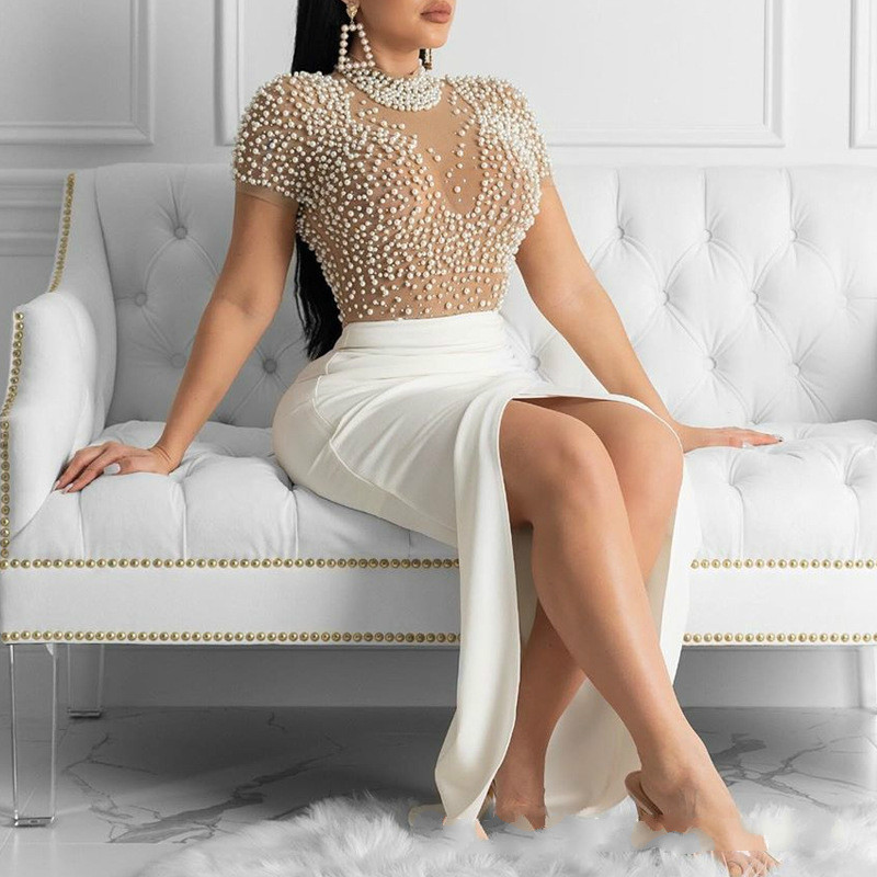 Sexy Dress See Through Tulle with Bead Tops Patchwork Slit Birthday Party Dresses for Women Short Sleeves Female 2020 Autumn Fashion S-XXL, Black;gray
Sexy Dress See Through Tulle with Bead Tops Patchwork Slit Birthday Party Dresses for Women Short Sleeves Female 2020 Autumn Fashion S-XXL, Black;gray