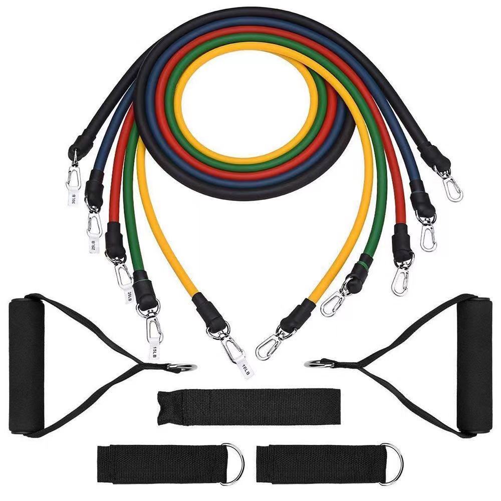 11 sets of multifunctional TPE thruster fitness equipment set muscle training belt Yoga elastic rope Yoga resistance belt, Customize
11 sets of multifunctional TPE thruster fitness equipment set muscle training belt Yoga elastic rope Yoga resistance belt, Customize