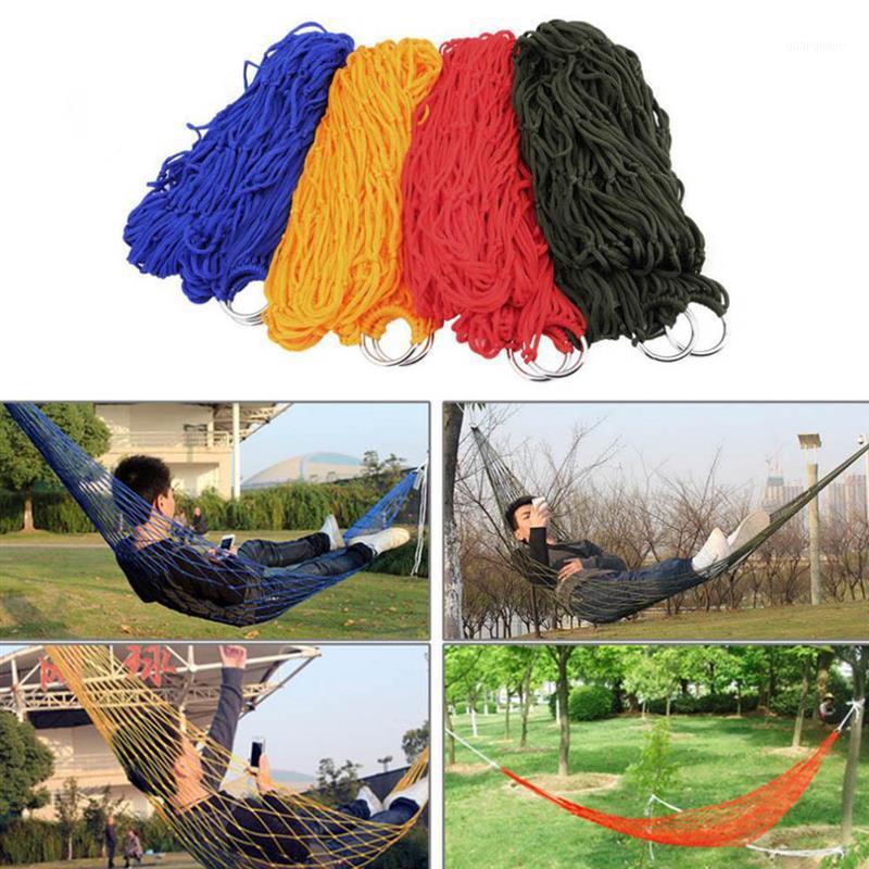 New Portable Sleeping Bed Hammock Hanging Swing Hot Travel Camping Outdoor Mesh Nylon multicolor home garden tool Rope net1
New Portable Sleeping Bed Hammock Hanging Swing Hot Travel Camping Outdoor Mesh Nylon multicolor home garden tool Rope net1