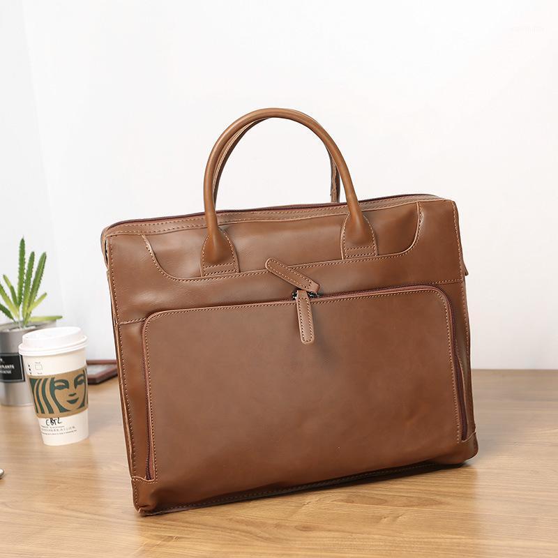 New Men's Bag Fashion Leisure One Shoulder Messenger Bag Portable Men's Leather Horizontal Business Travel Fashion Briefcase1, Brown
New Men's Bag Fashion Leisure One Shoulder Messenger Bag Portable Men's Leather Horizontal Business Travel Fashion Briefcase1, Brown