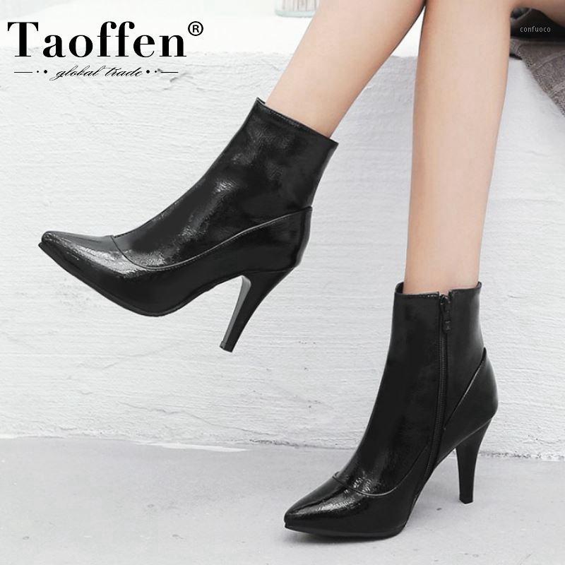 TAOFFEN Size 32-46 Women Ankle Boots Thin High Heel Zipper Shoes Pointed Toe Warm Short Boot Winter Fashion Women Sexy Footwear1, Red
TAOFFEN Size 32-46 Women Ankle Boots Thin High Heel Zipper Shoes Pointed Toe Warm Short Boot Winter Fashion Women Sexy Footwear1, Red