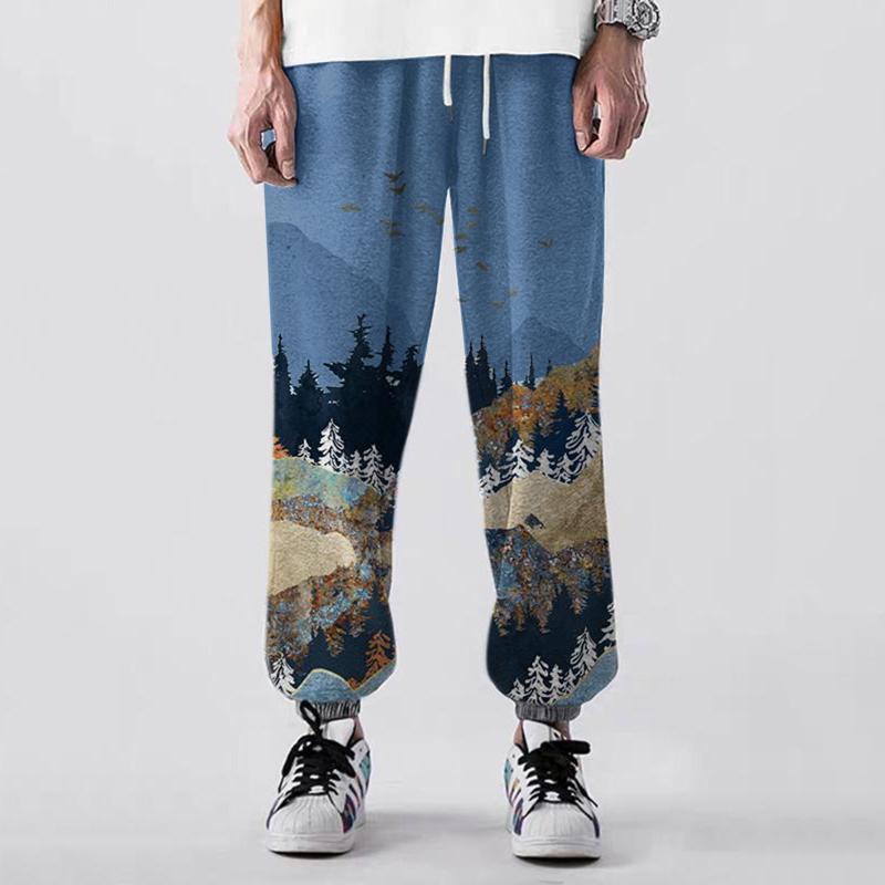 Athletic Pants Men's Mountain Treetop Print Pocket Casual Male Trousers sweatpants Streetwear Fashion Pantalones Hombre 2020, Blue
Athletic Pants Men's Mountain Treetop Print Pocket Casual Male Trousers sweatpants Streetwear Fashion Pantalones Hombre 2020, Blue
