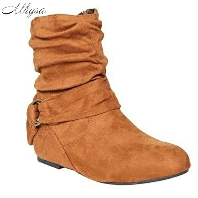 Autumn Winter Women's Shoes Flat Short Boots European And American Mid-Tube Suede Plus Size W377, Blue
Autumn Winter Women's Shoes Flat Short Boots European And American Mid-Tube Suede Plus Size W377, Blue